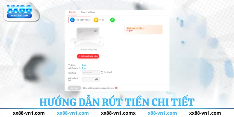 Hướng dẫn rút tiền chi tiết